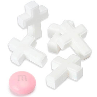 Mini White Candy Crosses - 5lb CandyStore.com