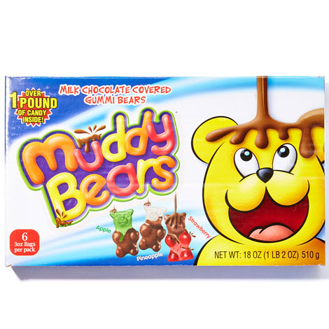 Muddy Bears Candy Ginormous 1-Pound Theater Boxes - 6ct