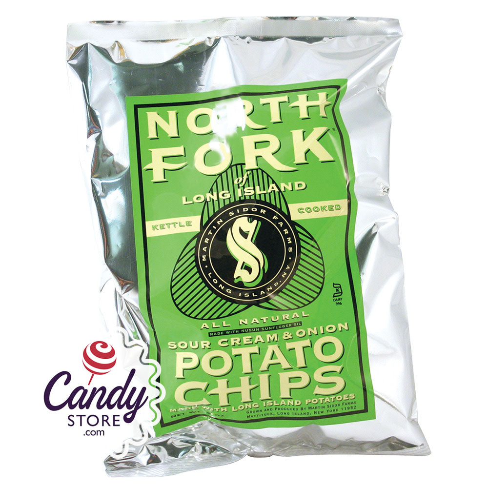 North Fork Sour Cream And Onion Potato Chips 2oz Bags - 24ct CandyStore.com