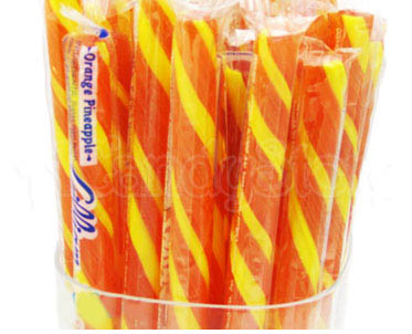 Orange Pineapple Candy Sticks - 80ct CandyStore.com