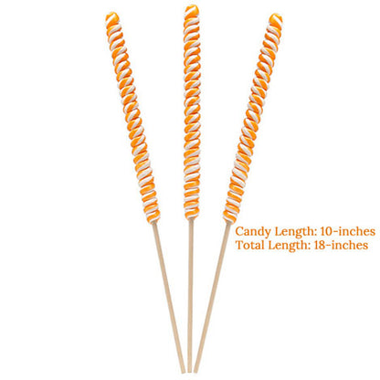 Orange Tremendously Tall Tesla Twist Pops - 12pc Box CandyStore.com