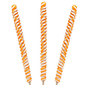 Orange Tremendously Tall Tesla Twist Pops - 12pc Box CandyStore.com