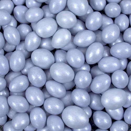 Pastel Blue Sparkle Chocolate Almonds - 5lb CandyStore.com