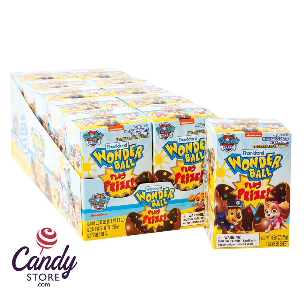 Paw Patrol Wonder Ball Plus Toy 0.88oz Box - 10ct CandyStore.com