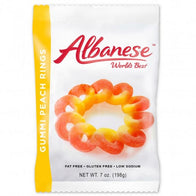 Peach Gummy Rings Peg Bags 7oz - 12ct CandyStore.com