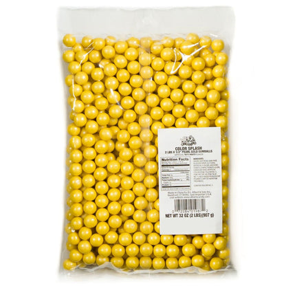 Pearl Gold Color Splash Gumballs - 2lb CandyStore.com