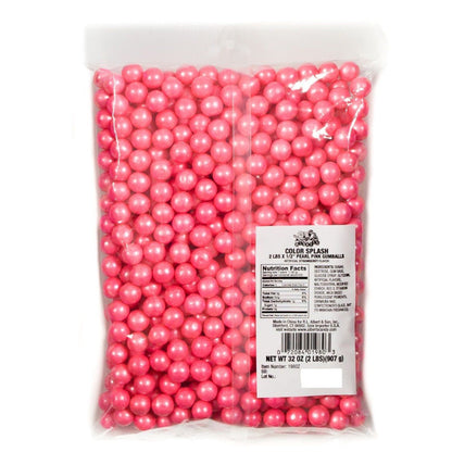 Pearl Pink Color Splash Gumballs - 2lb CandyStore.com