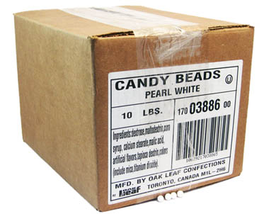 Pearl White Candy Beads - 10lb CandyStore.com