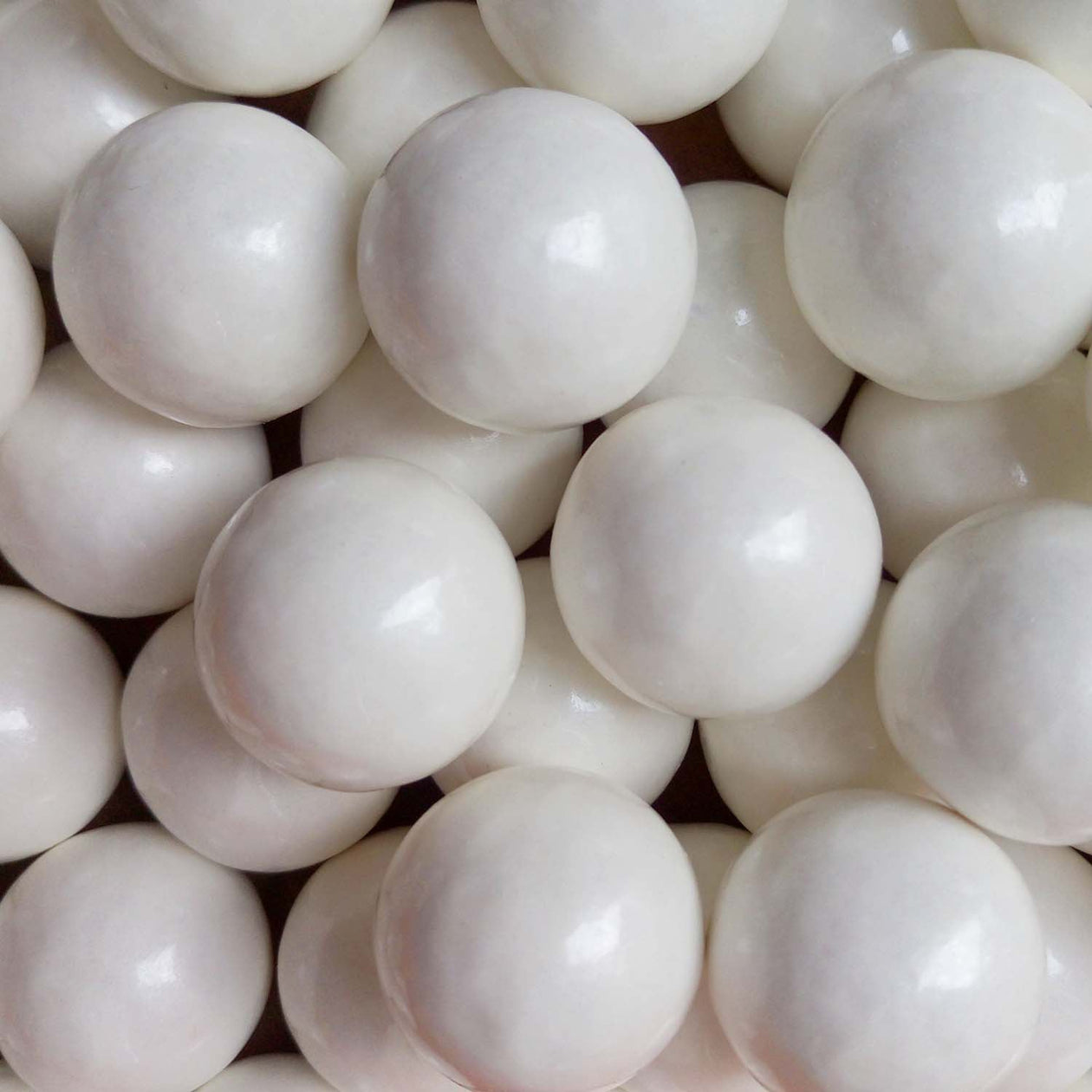 Pearlized White- 1 Inch Gumballs - 2 LB