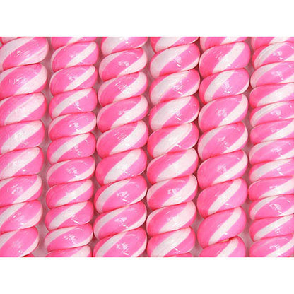 Pink Tremendously Tall Tesla Twist Pops - Strawberry 12pc Box CandyStore.com