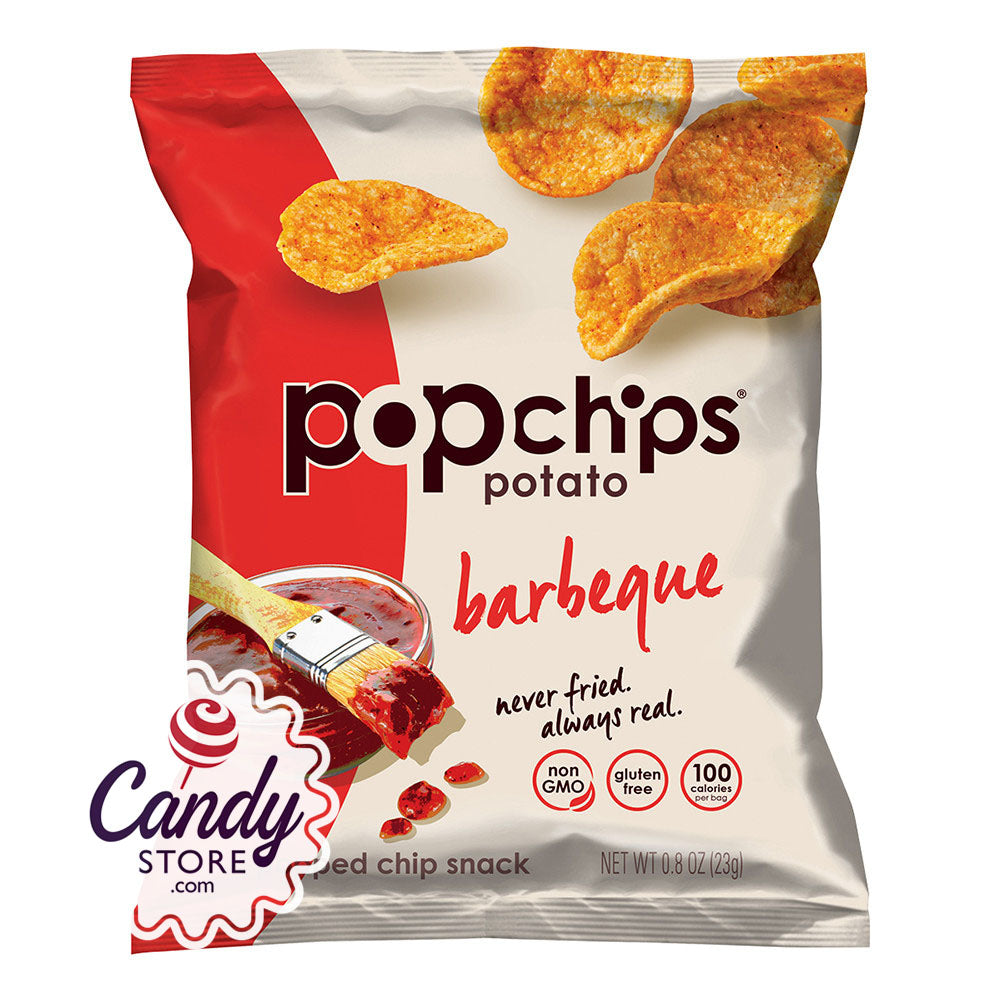 Popchips Bbq Potato Chips 0.8oz Bags 24ct - CandyStore.com