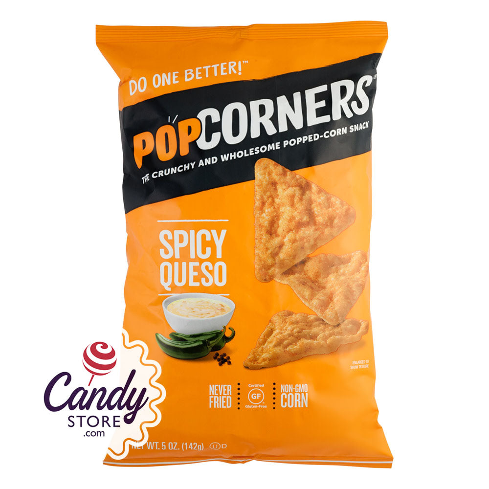 Popcorners Spicy Queso 5oz Bags - 12ct CandyStore.com