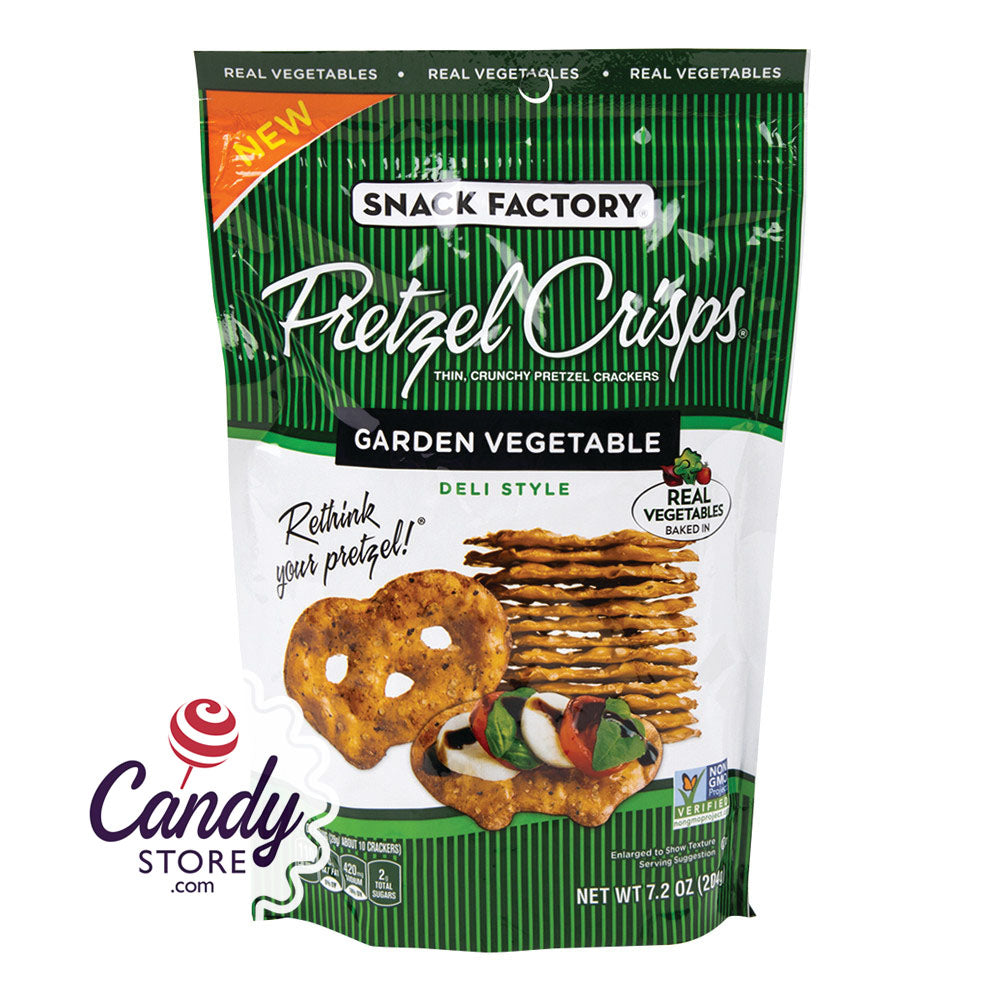 Pretzel Crisps Garden Vegetable 7.2oz Pouch - 12ct CandyStore.com