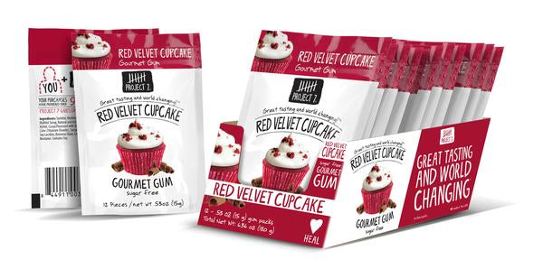 Project 7 Red Velvet Gum Pouches - 12ct CandyStore.com