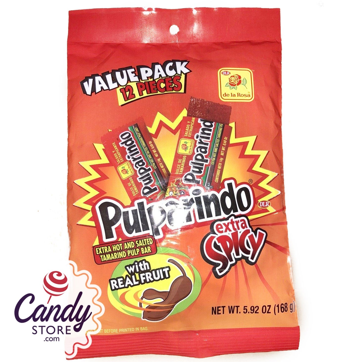 Pulparindo Extra Spicy 5.92oz Peg Bags - 24ct CandyStore.com