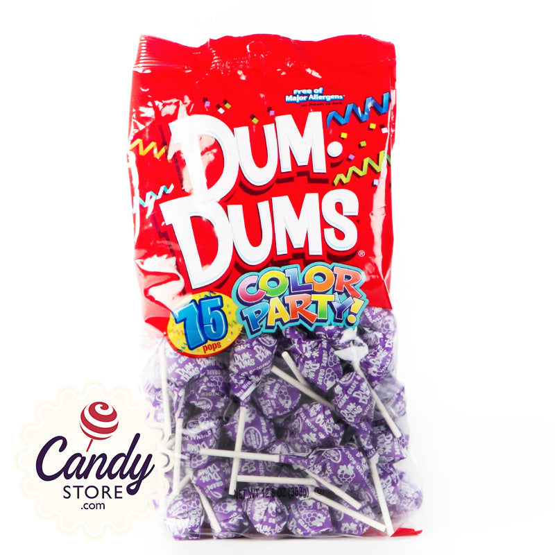 Purple Dum Dums Lollipops Grape - 75ct | CandyStore.com