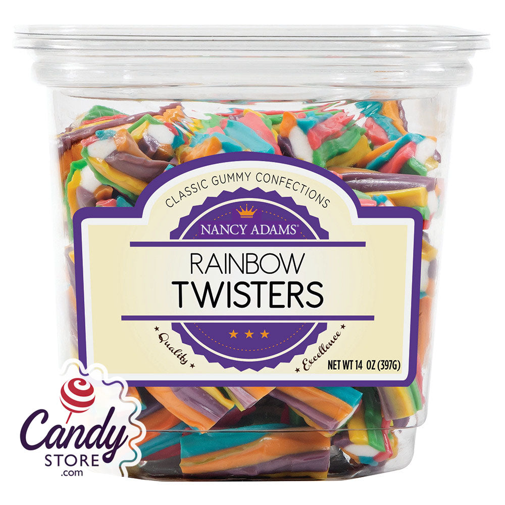 Rainbow Twisters 14oz Tub - 12ct CandyStore.com