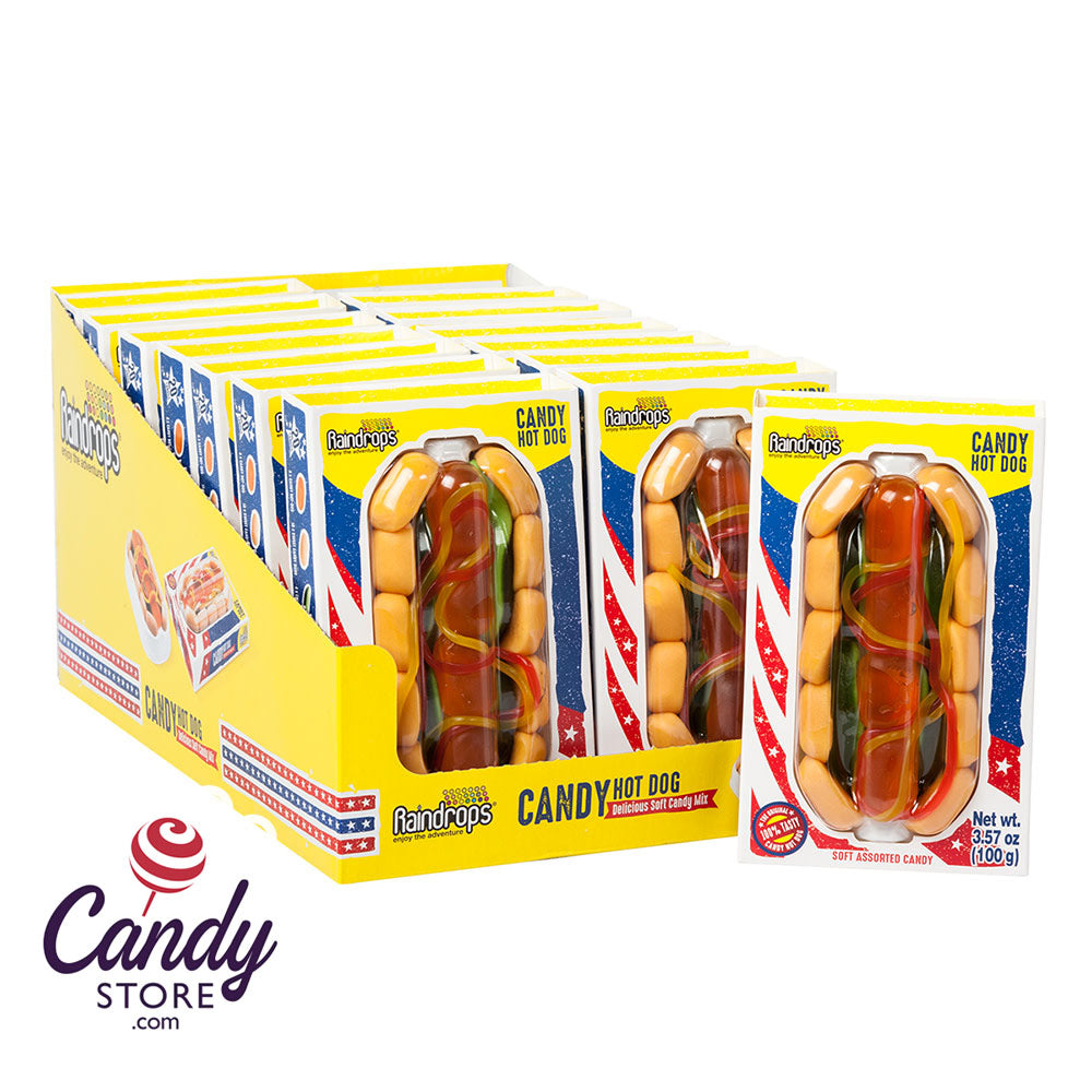 Raindrops Gummy Candy Hot Dog 3.57oz - 14ct CandyStore.com