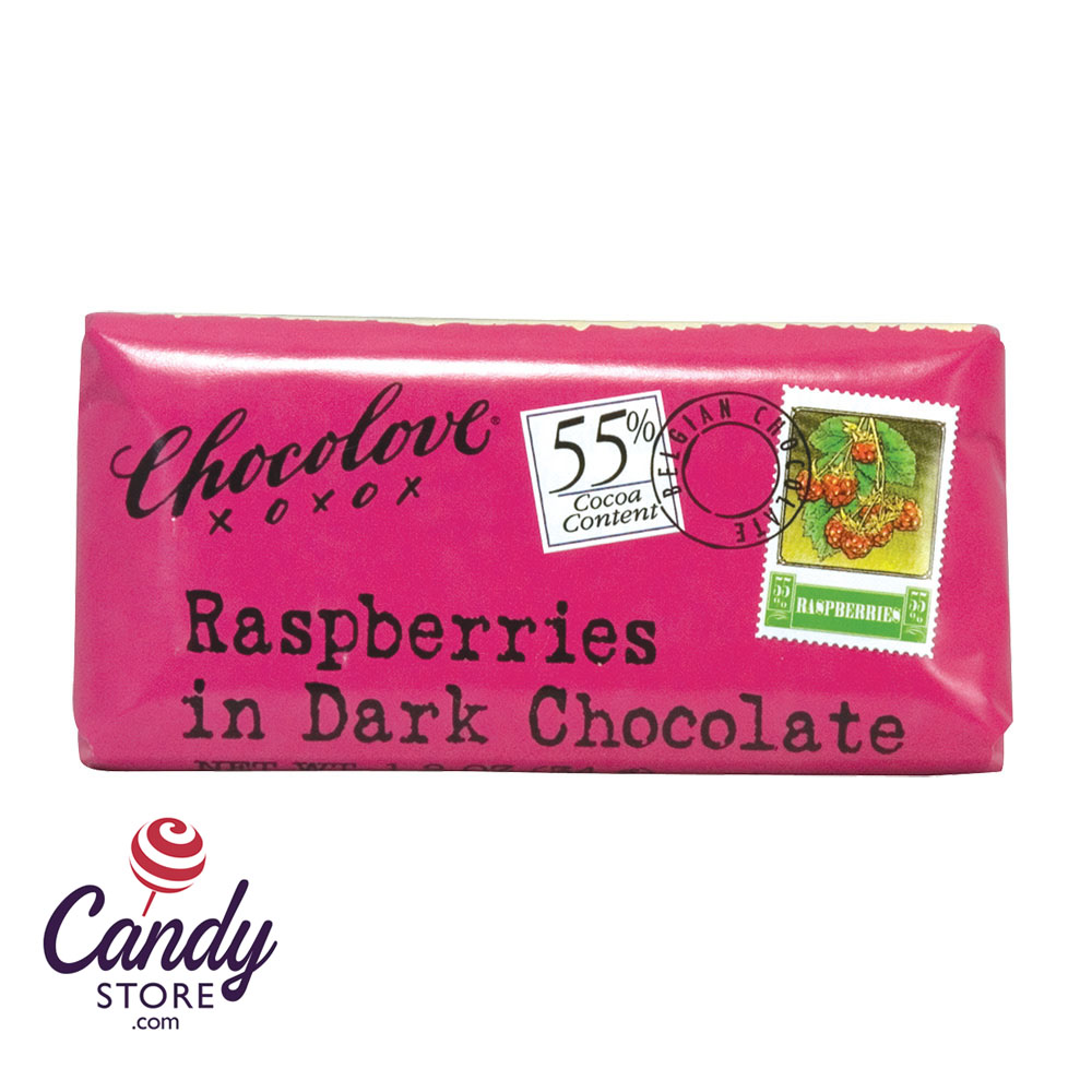 Raspberries In Dark Chocolate Chocolove Mini 12oz Bar 12ct