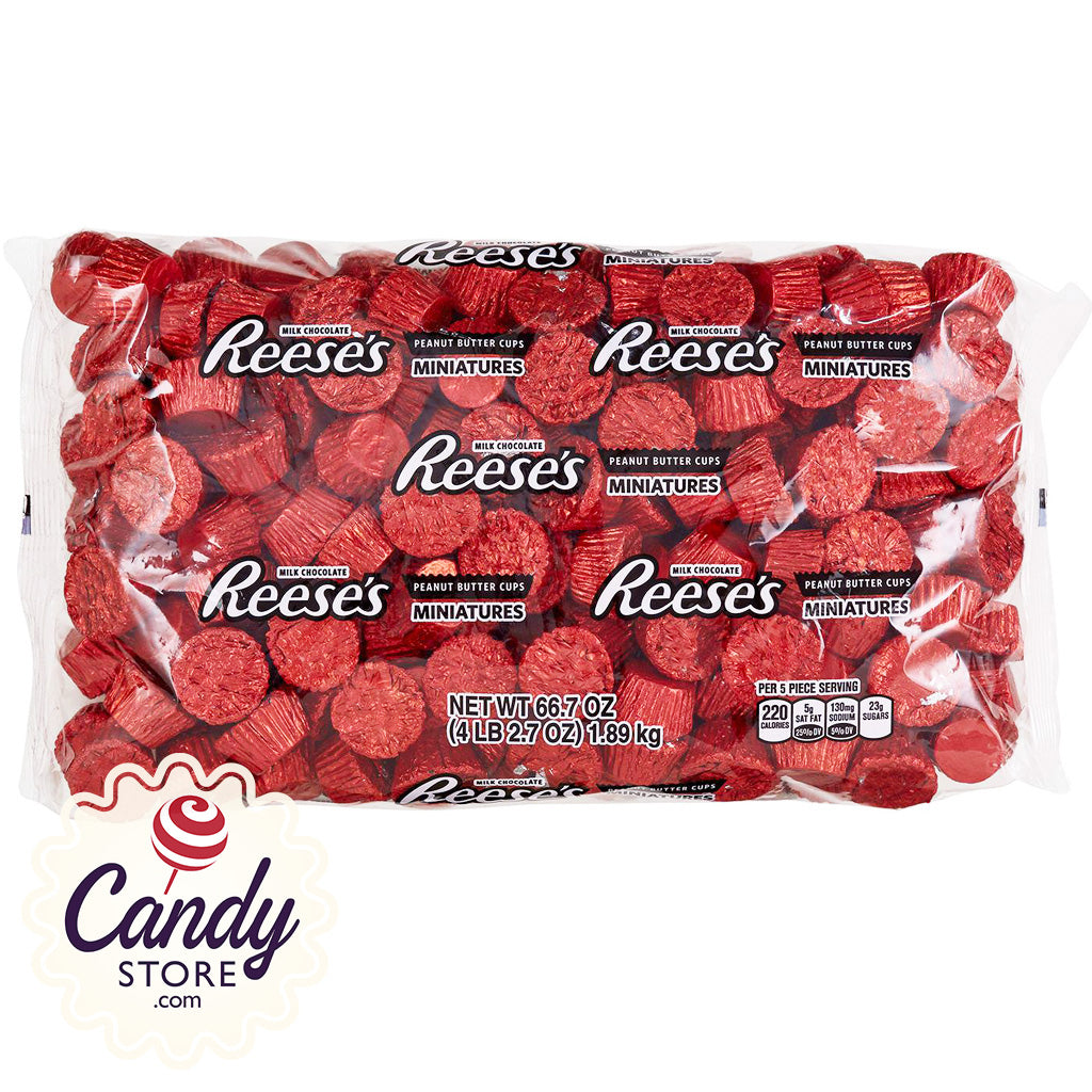 Red Reese's Cups Miniatures - 4.17lb Bulk CandyStore.com