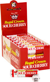 Regal Crown Sour Cherry Hard Candy Rolls - 24ct CandyStore.com