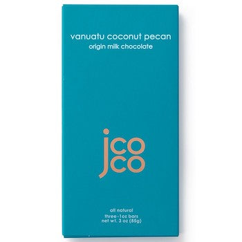 Seattle Chocolate Vanuatu Coconut Pecan Milk Chocolate Bars - 12ct