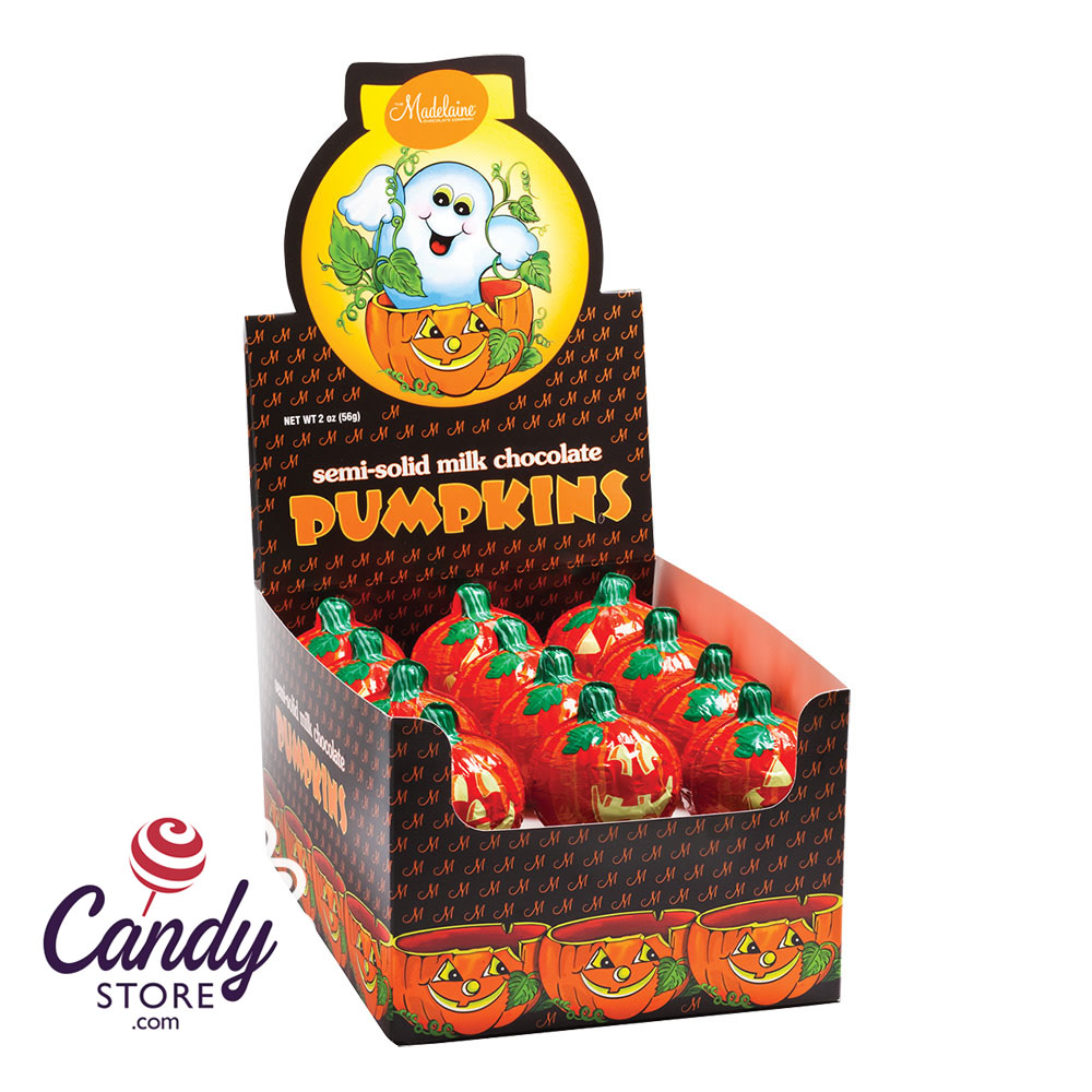 Semi Solid Milk Chocolate Pumpkins - 24ct CandyStore.com