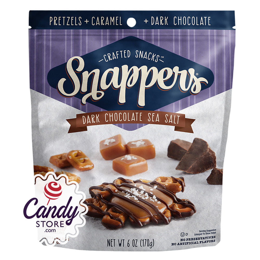 Snappers Dark Chocolate Sea Salt 6oz - 6ct CandyStore.com