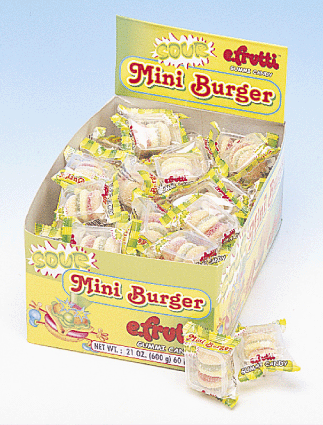 Sour Mini Gummy Burgers Candy - 60ct CandyStore.com