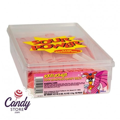 Sour Power Belts Unwrapped - 150ct Tub CandyStore.com