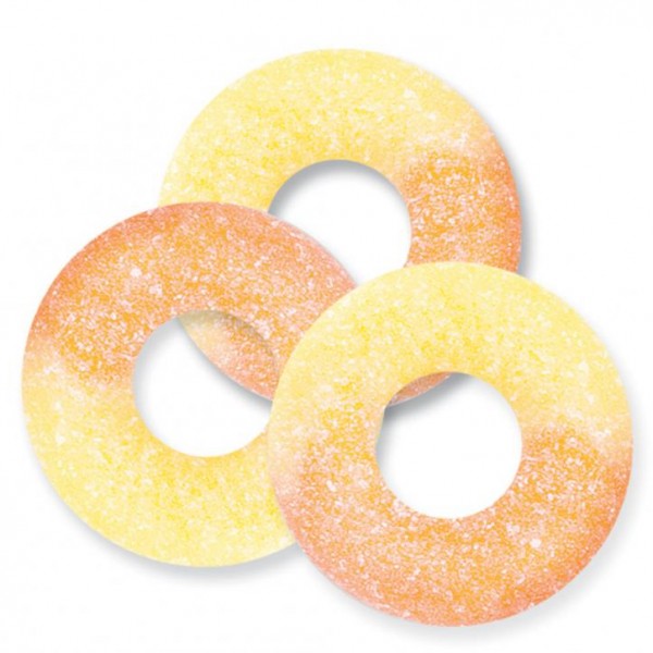 Sugar Free Peach Gummy Rings - 5lb CandyStore.com