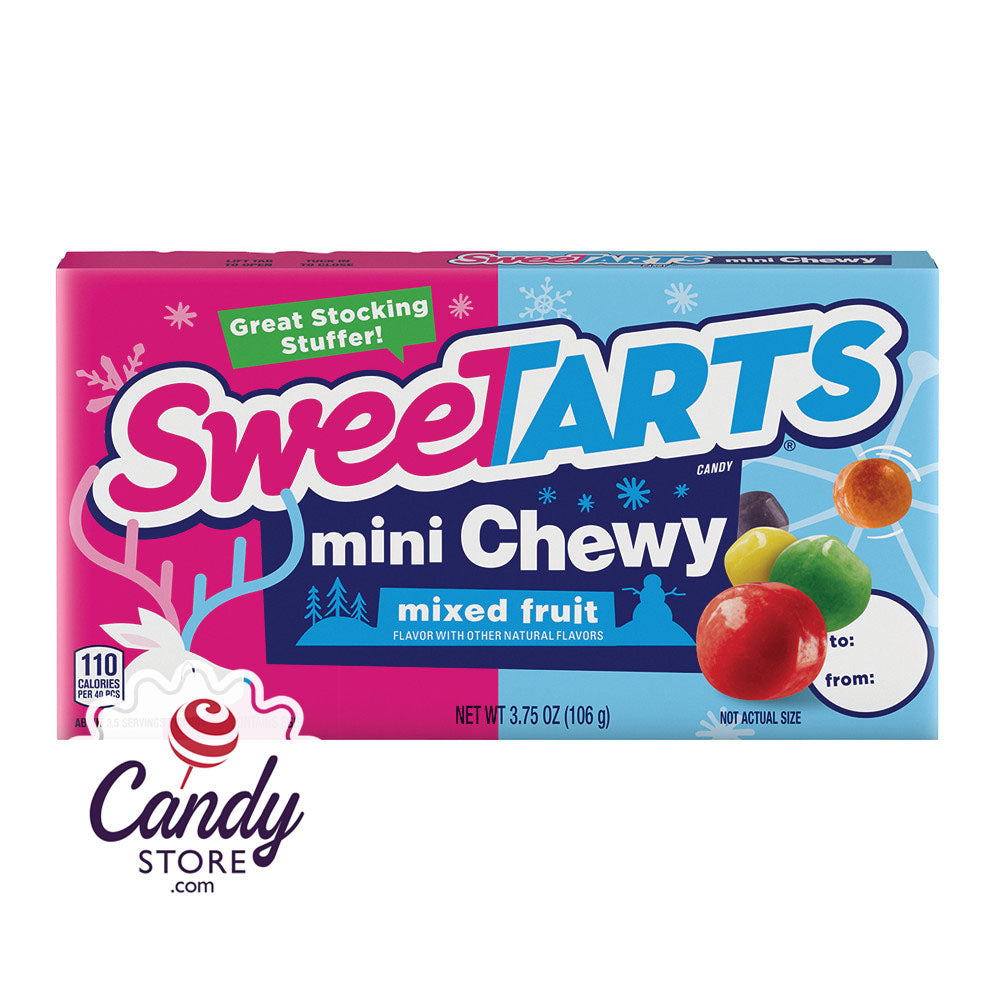 Sweetarts Christmas Mini Chewy 3.75oz Theater Boxes - 12ct CandyStore.com