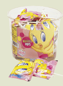 Tweety Rainbow Pops Tub - 48ct CandyStore.com