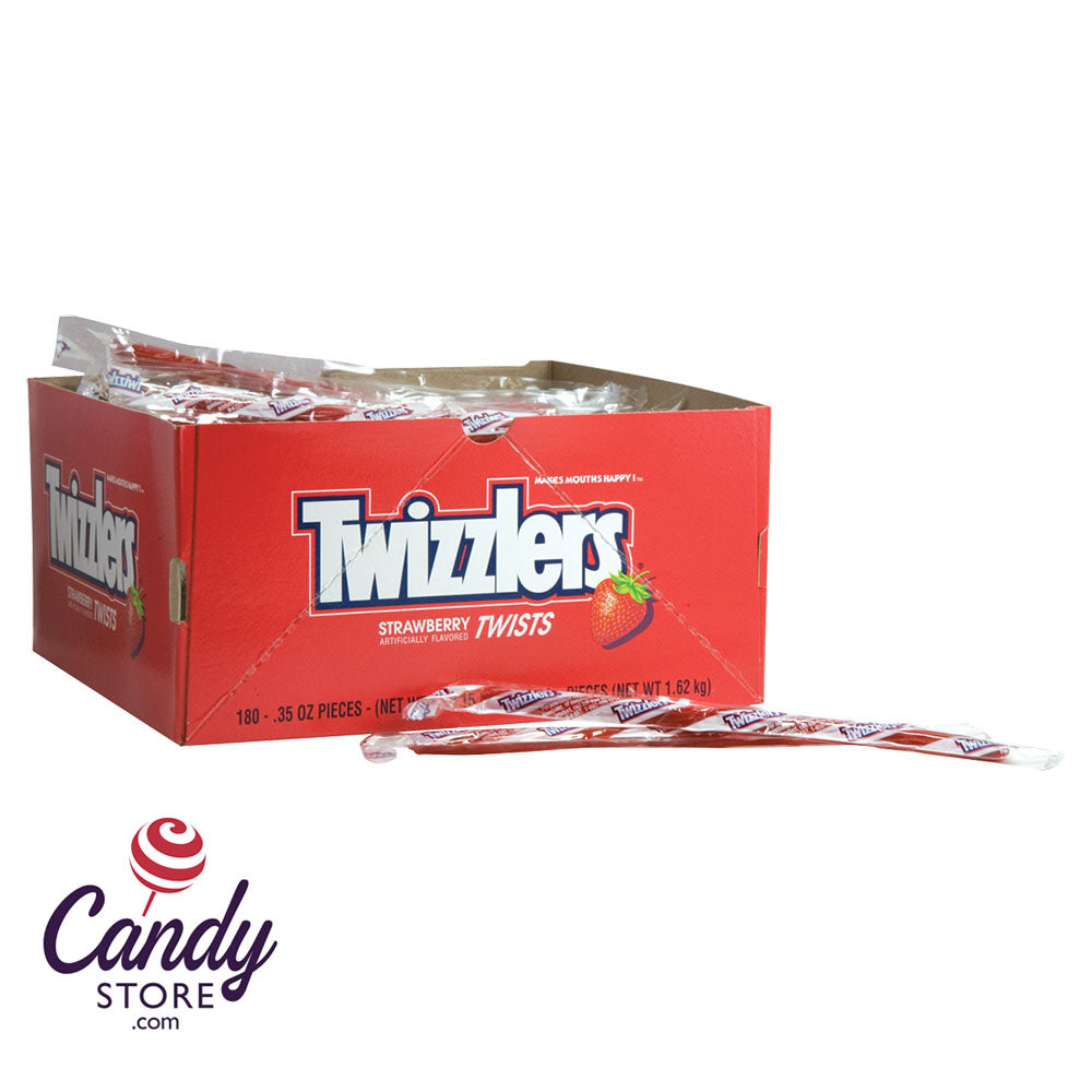 Twizzlers Strawberry Twists Wrapped 0.35oz - 180ct CandyStore.com