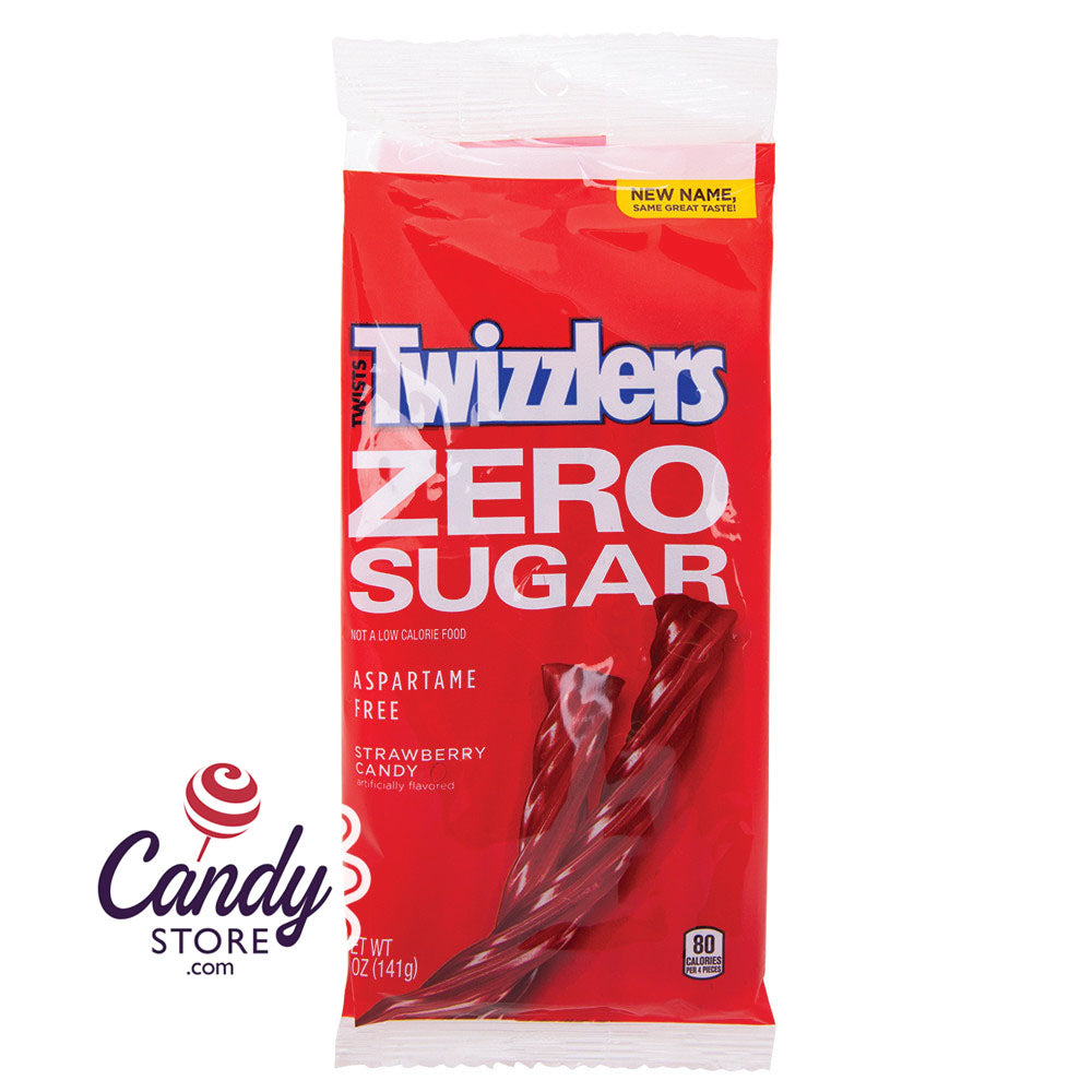 Zero Sugar Twizzlers Straw Twists Candy 12ct Peg Bags - CandyStore.com