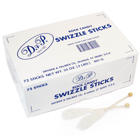 White Rock Candy Swizzle Sticks - 72ct CandyStore.com