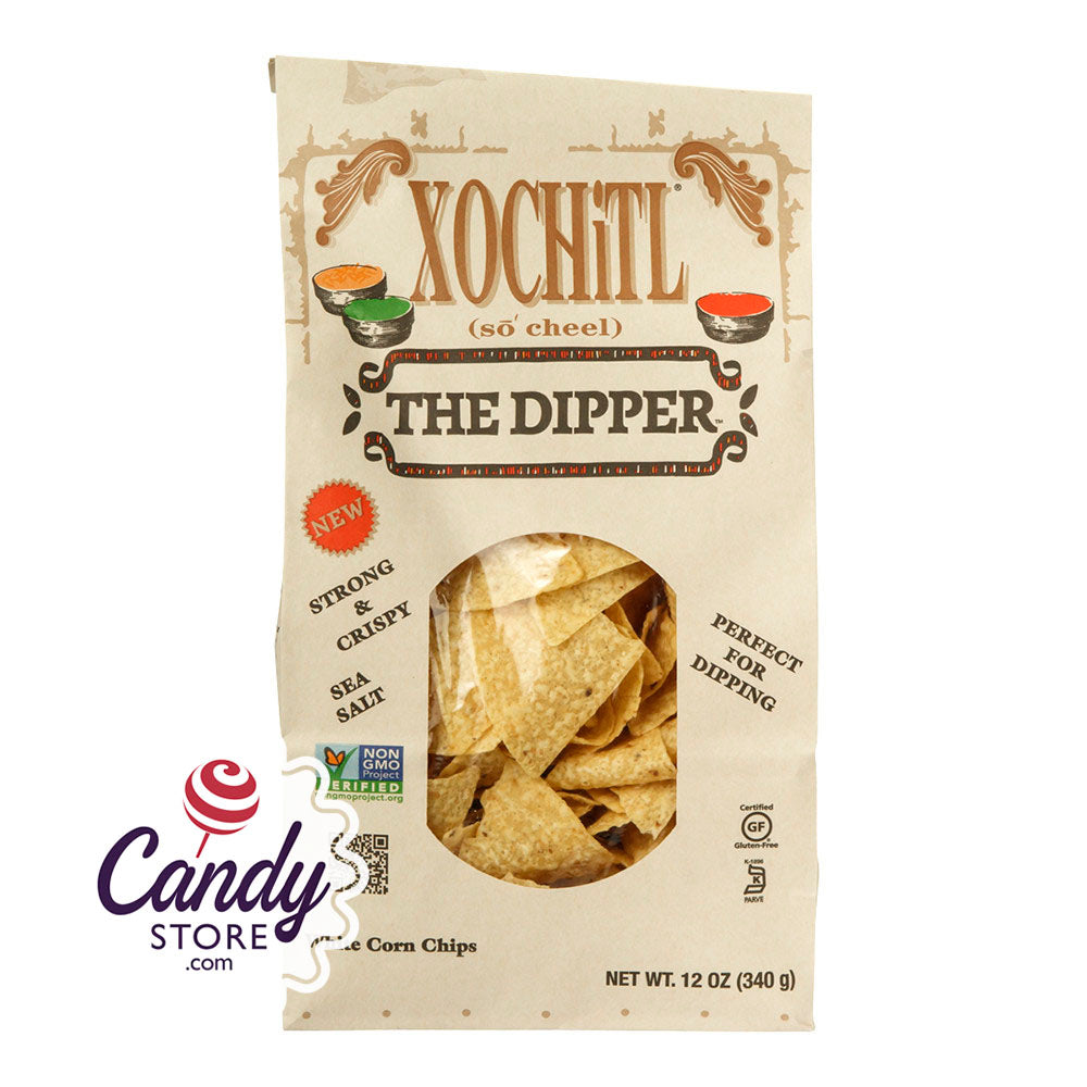 Xochitl The Dipper Sea Salt Tortilla Chips 12oz Bags - 10ct CandyStore.com