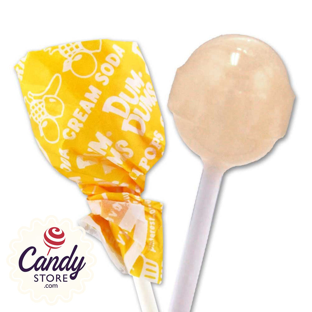 Yellow Dum Dums Lollipops Cream Soda - 75ct CandyStore.com