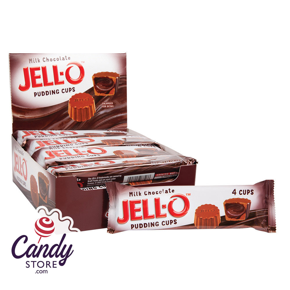 Jell-O Milk Chocolate Pudding Cups 4 Piece - 12ct