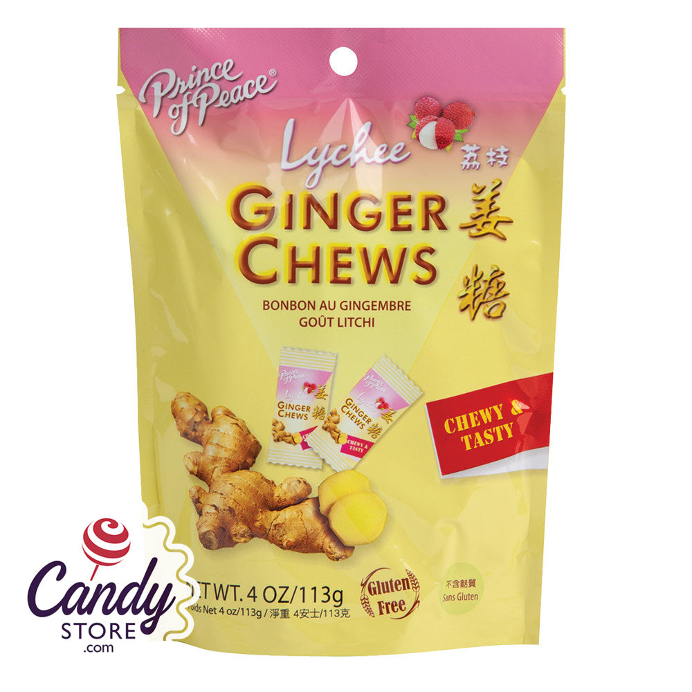 Lychee Ginger Prince Of Peace Chews - 12ct Pouches