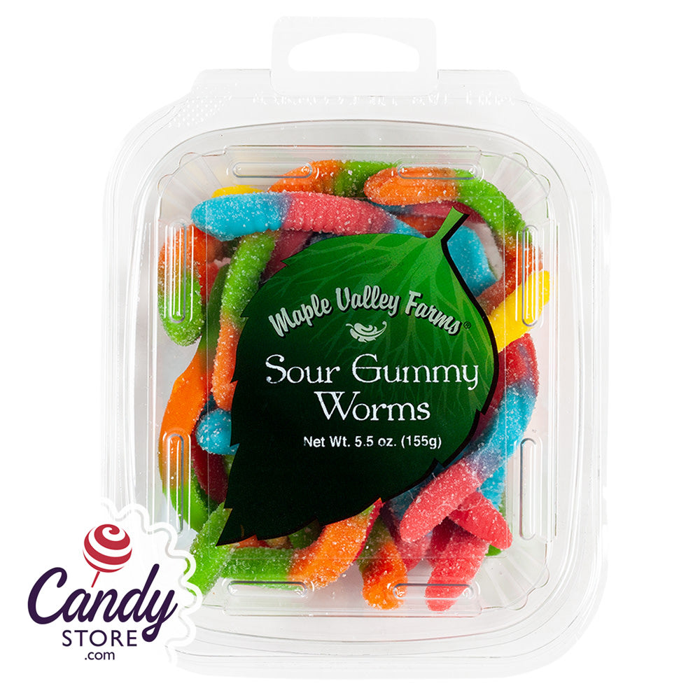 Sour Gummy Worms Maple Valley Farms 6ct - CandyStore.com