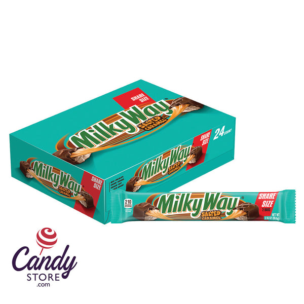 MILKY WAY Salted Caramel Chocolate Candy Bar, Share Size, 3.16 oz