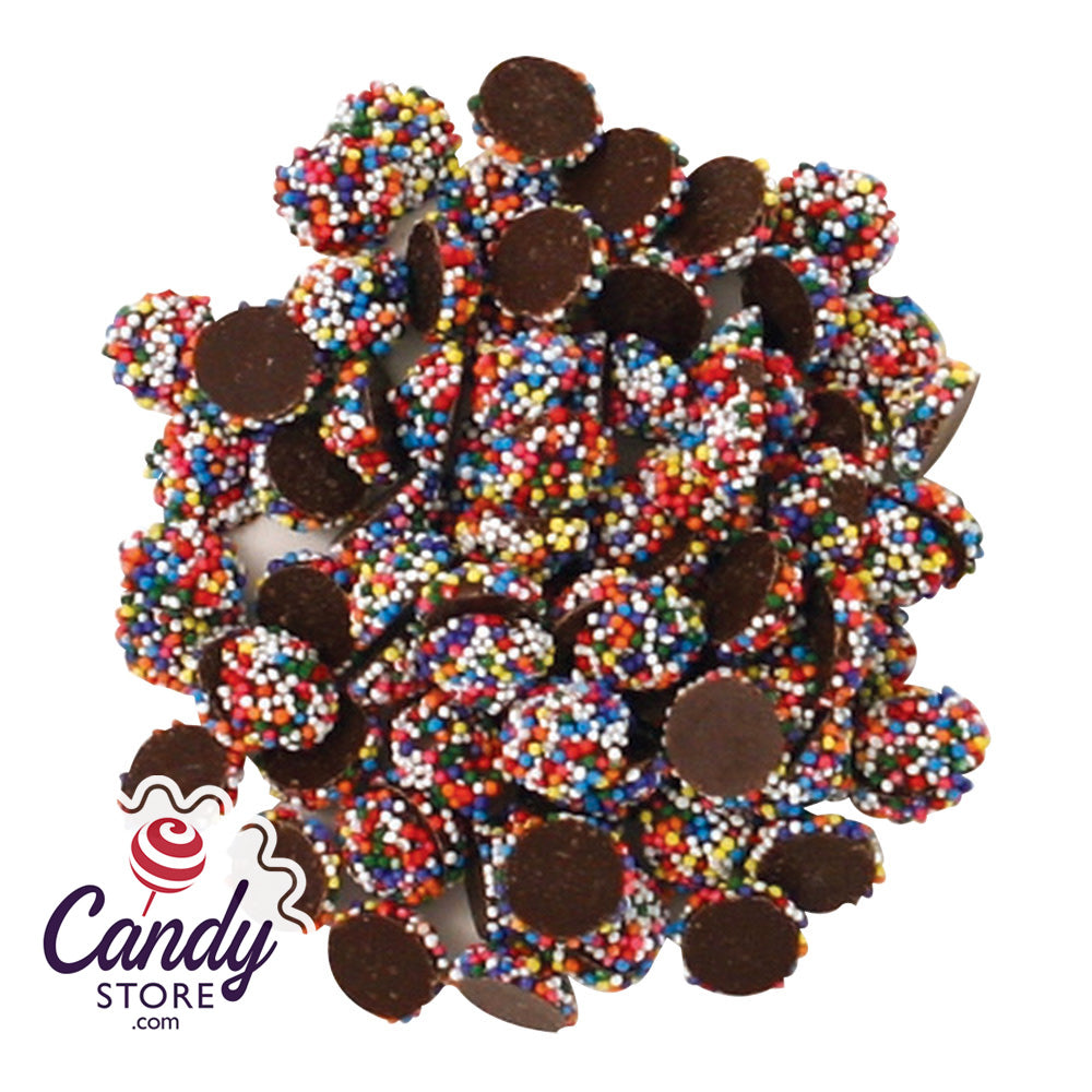 Mini Nonpareils Dark Chocolate White or Rainbow Seeds - 10lb Bulk