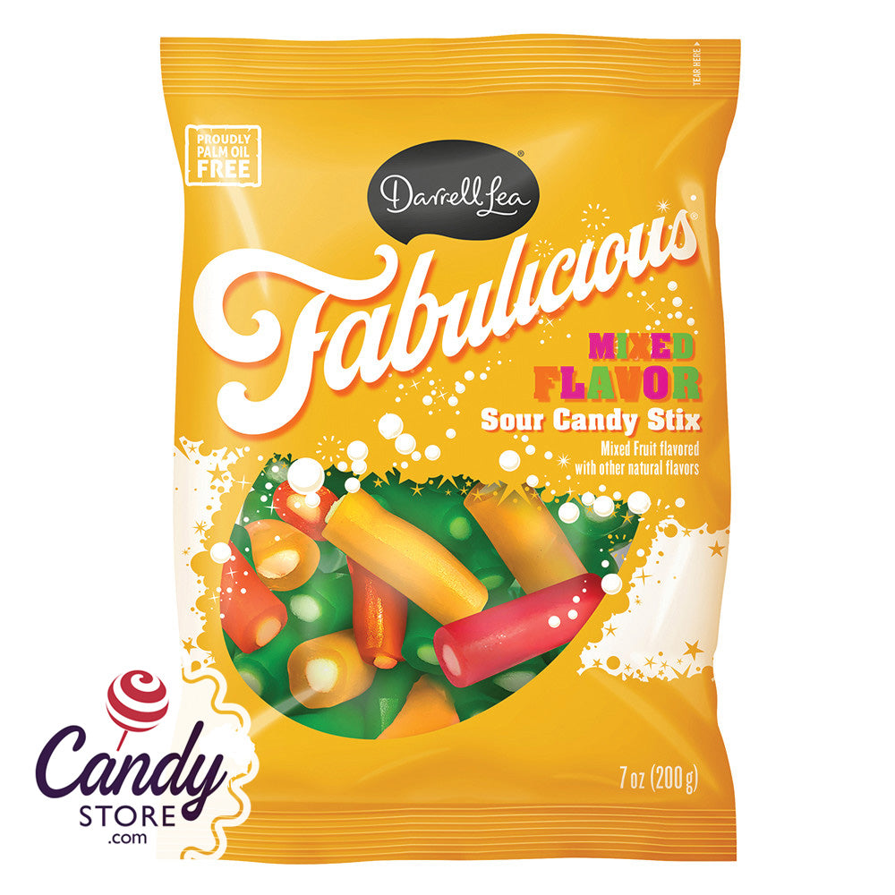 Mixed Flavor Darrell Lea Sour Candy Stix - 8ct Bags