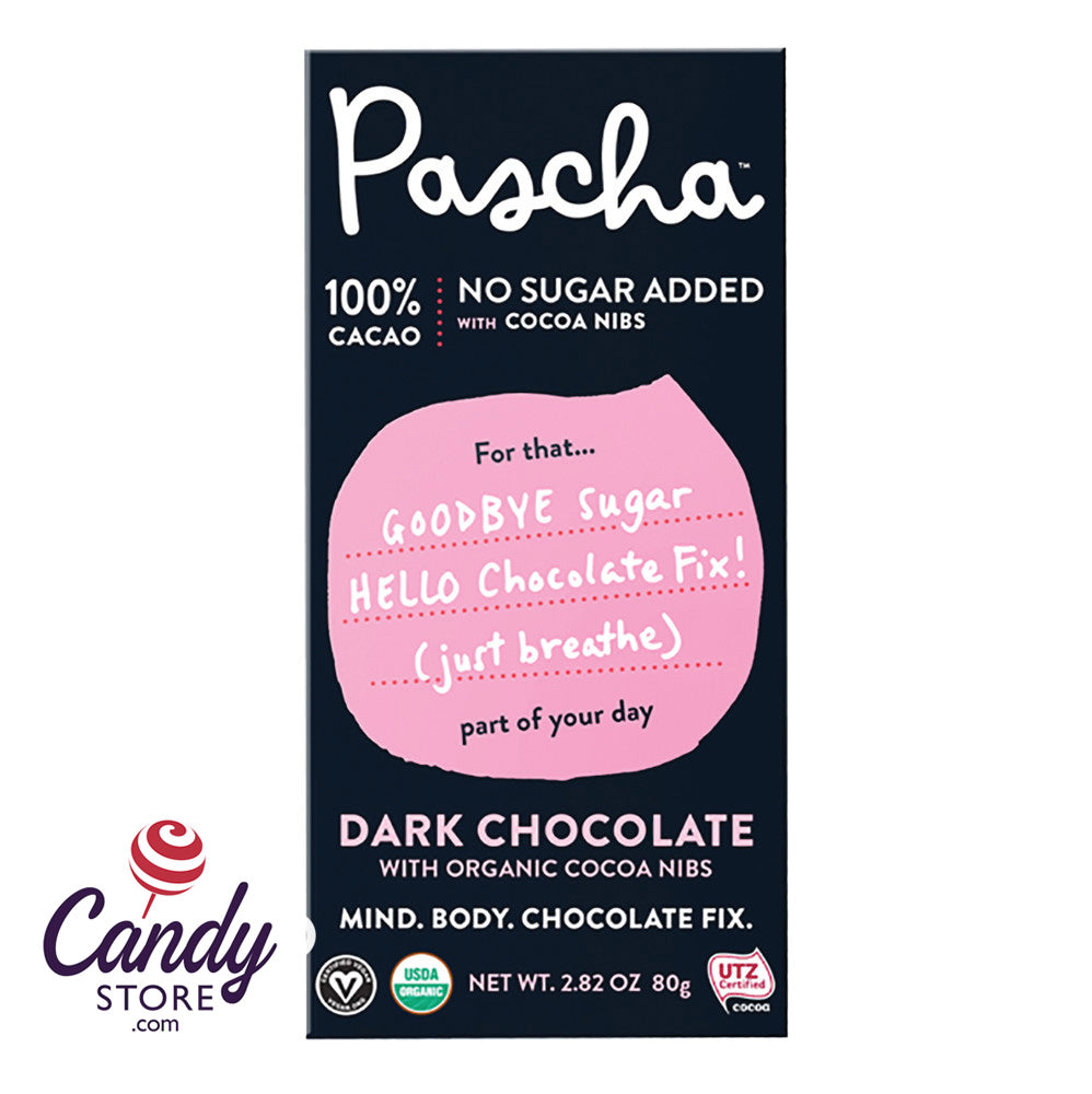 Pascha Dark Chocolate Bars 100% Organic Cacao Organic - 10ct