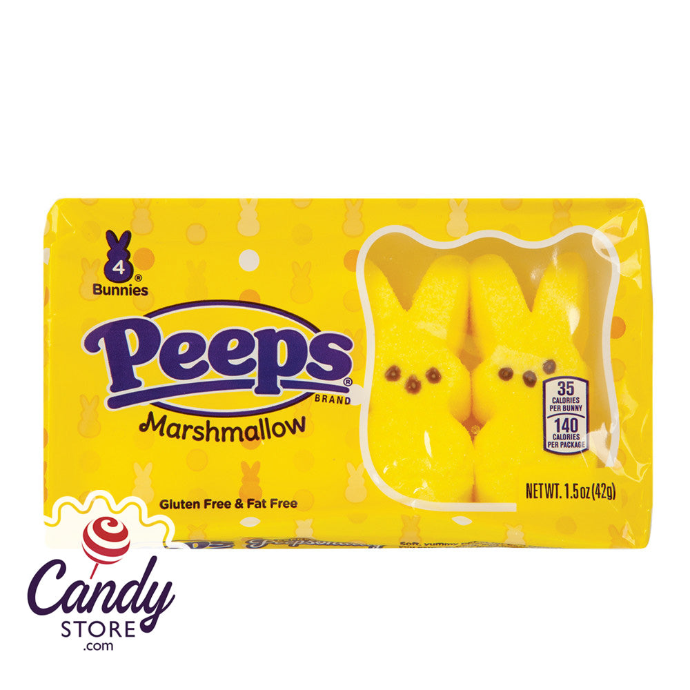 Peeps Yellow Bunnies 4-Piece Tray - 24ct