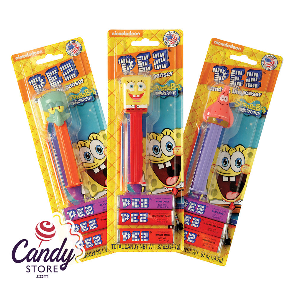 Pez Sponge Bob Blister Packs -12ct