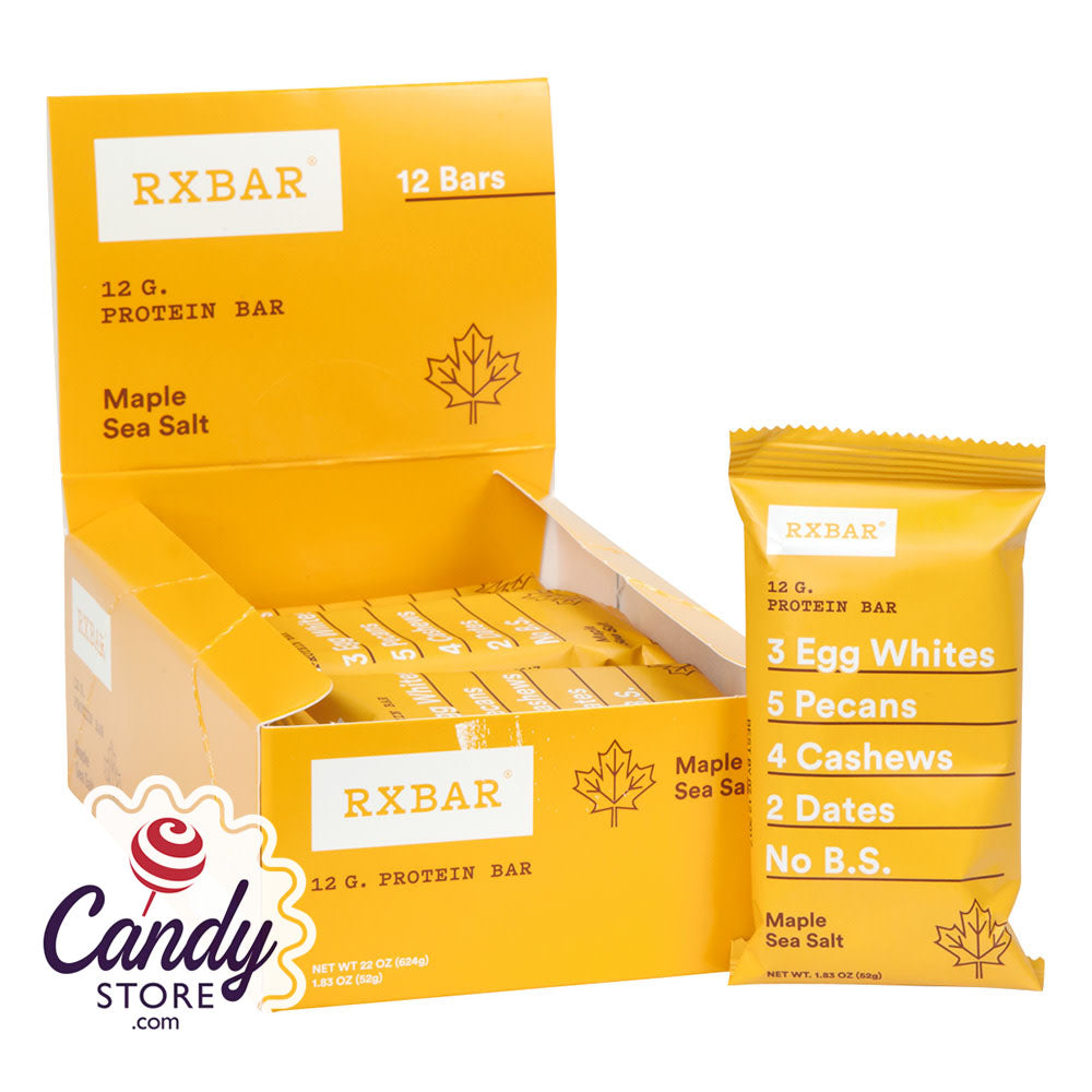 Rx Bar Maple Sea Salt 1.83oz Protein Bar - 12ct CandyStore.com