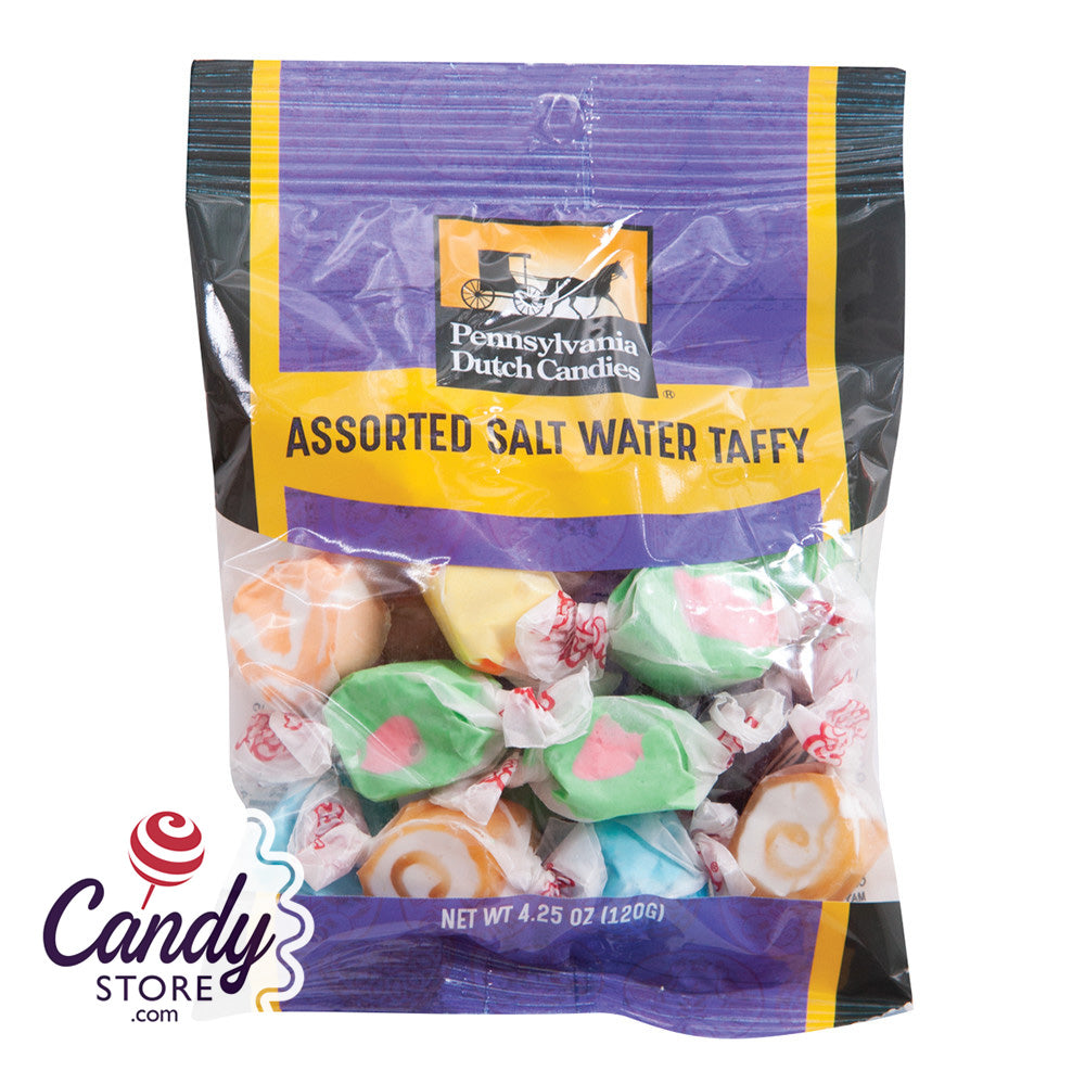 Salt Water Taffy Assorted Peg Bags 12ct - CandyStore.com