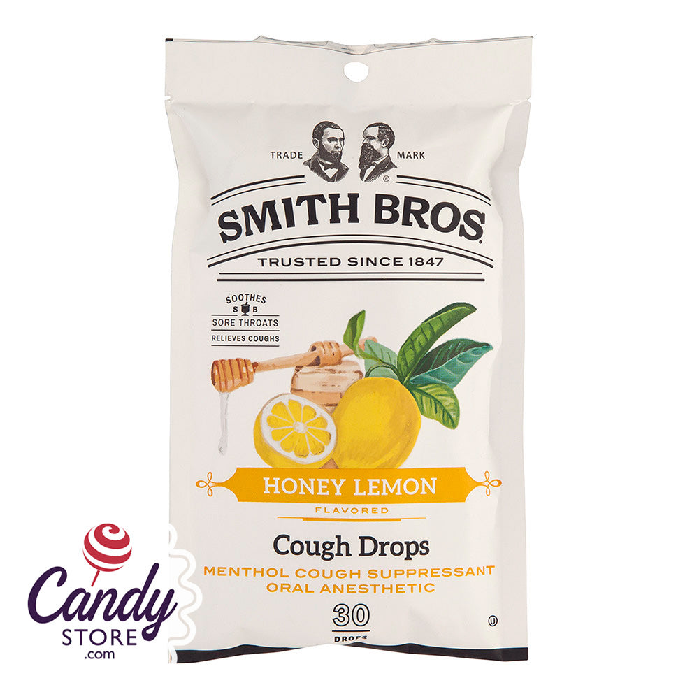 Honey Lemon Smith Bros Cough Drops - 12ct Bags